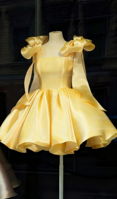 Pretty Ball Gowns Spaghetti Straps Pink Satin Short Mini Prom 8Th Grade Homecoming Dress Summer Middle School Hoco Dresses Birthday Outfits