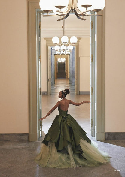 Pretty Ball Gowns Strapless Olive Green Long Satin Prom Dress