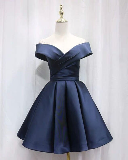Emerald Green/Burgundy/Blue/Pink Off Shoulder Short Homecoming Dress Girls Junior Short Prom Gown  C1132