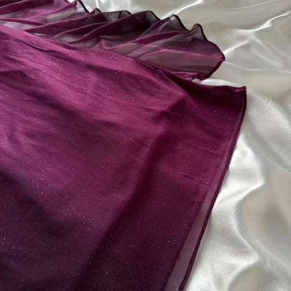 Purple Shiny Elegant Fashion Gradient Strap Long Tulle Ball Gowns Prom Dresses