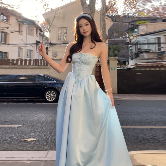 Blue Women Dress S962