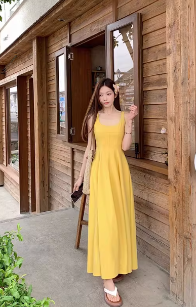 Fashion Yellow Dress S789