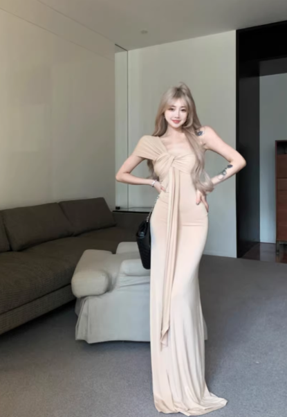 Fashion Khaki Dress  S799