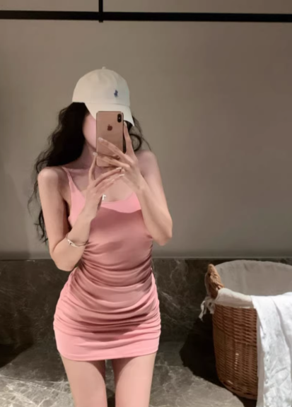 Fashion Pink Dress  S812
