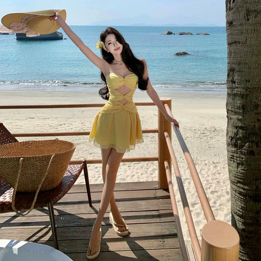 Fashion Yellow Dress S861