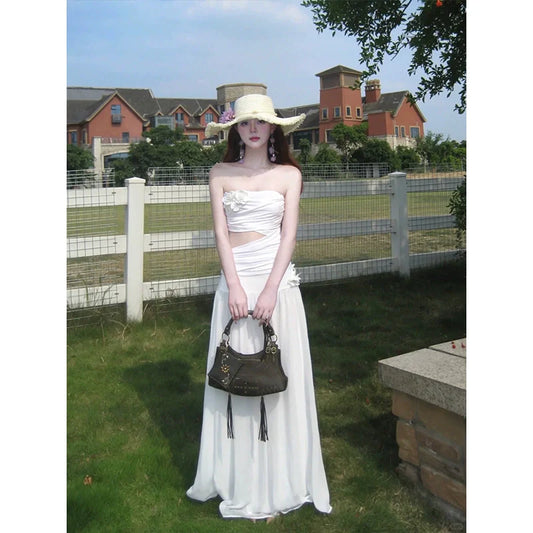 Fashion White Dress  S865