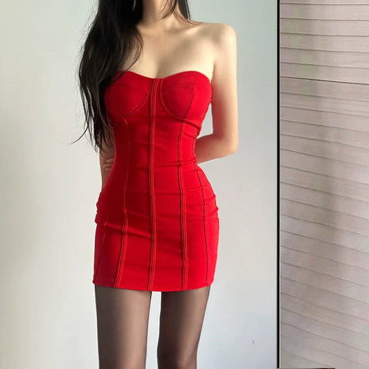 Fashion Burgundy Dress S877