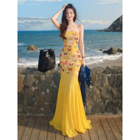 Fashion Yellow Dress S908