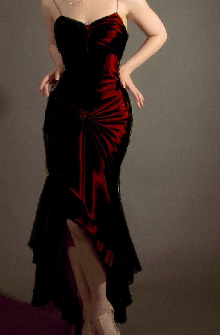 Sexy Mermaid Spaghetti Straps Burgundy Prom Dresses Prom Gown