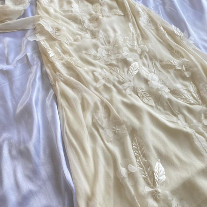 Yellow Exquisite Beaded Spaghetti Strap A-Line Chiffon Long Prom Gowns Ball Gowns
