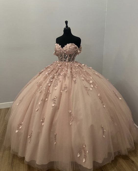 Unique Sleeveless Light Pink Ball Gowns Prom Dresses