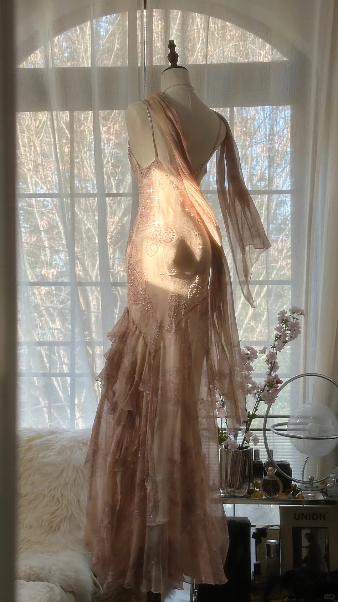 Vintage Prom Dresses, Sleeveless Long Prom Gown