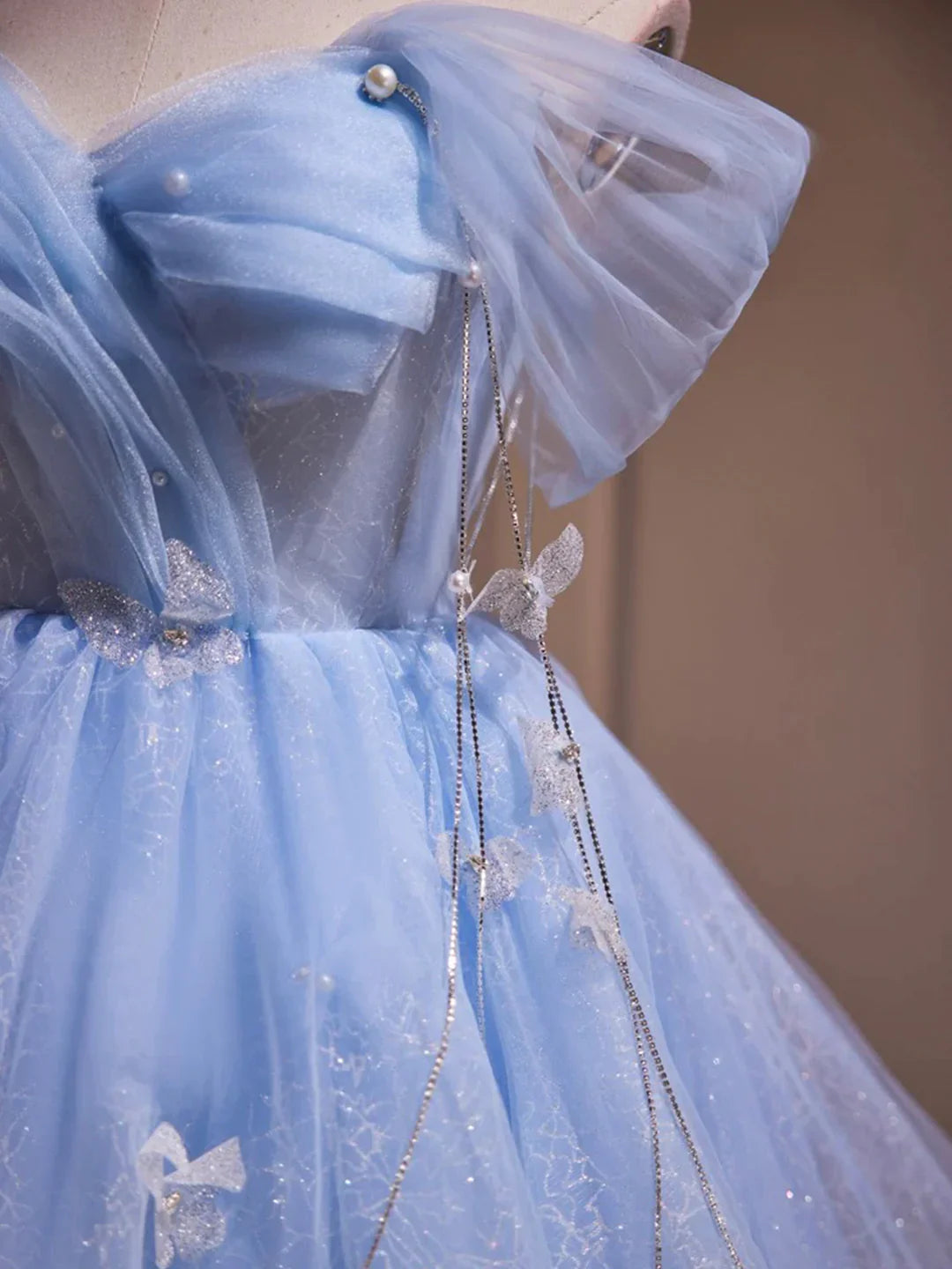 Beauty Homecoming Dress Off Shoulder Tulle Tassel Short Prom Dress Birthday Party Outfits Cocktail Dress  D6029