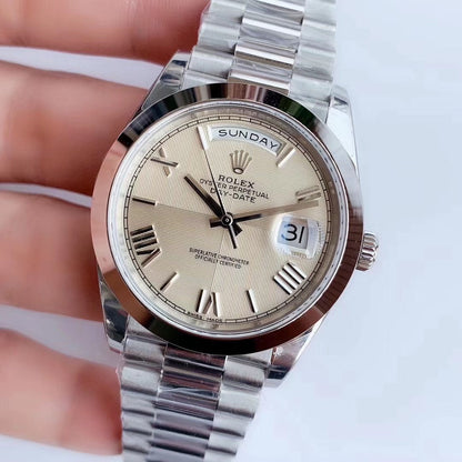DAY-DATE 41MM STAINLESS STEEL CREAM DIAL